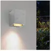 SILAMP Applique Murale Argent led Rectangulaire IP44 pour Ampoule GU10