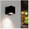 SILAMP Applique Murale Noire led Rectangulaire IP44 pour ampoules GU10