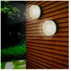 SILAMP Applique Murale Noire Ronde led IP65 12W - Blanc Neutre 4000K -