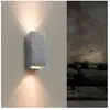 SILAMP Applique Murale Argent led Carrée IP44 double faisceau GU10 - si