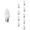 Ampoule led B22 6W 220V C37 180° (Pack de 10) - Blanc Chaud 2300K - 3500K Silamp