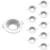 SILAMP Support Spot Encastrable GU10 led Orientable Rond blanc (Pack de