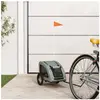 Remorque de vélo pour chien ZERONE - Gris - Tissu Oxford et fer - Capa...