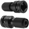 AHLSEN Lot de 2 adaptateurs de douille 1/2' carré à 1/4' hexagonal, convertisseur de mandrin à libération rapide pour clé à cliquet à impact et douille de