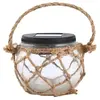 ENSOLEILLE Lampe suspendue en corde de verre à lumière solaire à led pour décoration de cour de jardin à l'extérieur