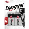 Piles Alcalines Energizer Max 9V, pack de 2