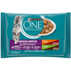 PURINA ONE Spécial Chat à l'appétit difficile - poulet, dinde 4 x 85 g