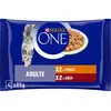 4x85g Adulte poulet, boeuf Purina One - Pâtée pour chat