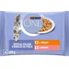 8x 85g PURINA ONE Coat & Hairball Nourriture pour chat humide au poule...