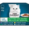 12x85g Gourmet Perle Les filettines avec des légumes - Pâtée pour chat