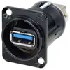 Neutrik - CHANGEUR DE GENRE USB 3.0 RÉVERSIBLE (TYPE A ET B) - BOÎTIER D NICKELÉ - NOIR