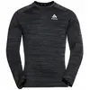 ODLO Midlayer RUN EASY WARM Mannen Sporttrui - Black Melange - Maat M