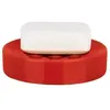 TUBE Porte savon Grès - 26x11x11 cm - Rouge