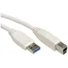 VALUE USB 3.2 Gen 1 kabel, type A-B, wit, 0,8 m