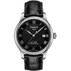 Tissot Homme 39mm Bracelet Cuir Noir Saphire Automatique Montre T00640...