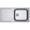 Franke Évier à encastrer inox lisse 1 cuve 1 égouttoir 1000 x 500 mm F...