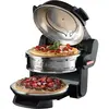 123 DESIGN Four À Pizza Double 927,Four À Pizza Avec 5 Niveaux De Cuisson,2 Plaques Réfractaires Anti-Adhésives,2 Lames En Bois Incluses,Max