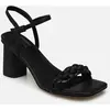 GUESS Sandales Noires Cadante Tressées Femme 41 EU