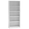 CDF FLORENCE - Bibliothèque contemporaine 5 niches salon/bureau/chambre 30x60x182 - Meuble de rangement multifonctionnel livres dèco