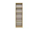 CDF KAFFI - Bibliothèque style scandinave salon - 50x30x181 - 5 tablettes - Étagère à livres