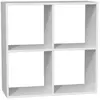 CDF MARION - Étagère casier fonctionnelle bibliothèque chambre/bureau/salon - Dimensions : 75x74x30 -Meuble rangement livres