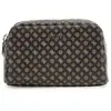 GUESS Utensil zak Double Zip Mocha Logo Multi Zwart