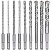 SHINING HOUSE Lot de 9 forets SDS-Plus pour perceuse à percussion électrique pour percer la pierre, le béton, les murs de brique, les carreaux de céramique (5, 6,