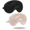 Ahlsen - Masque de sommeil en satin de soie avec sangle élastique pour homme et femme
