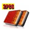 2 pcs Feux Arrière pour Remorque Led éclairage Arrière Lampe de Freina...