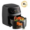 PRUMYA Friteuse à air sans huile 8L - 2400 W Friteuse à air - Écran ta...