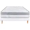 LUXURY LITERIE - Ensemble matelas + sommier - VISCOPLUS - 160 x 200 cm - Tapissier - Ferme  - Face été/hiver