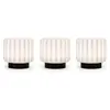 Non communiqué Lampes à poser - Lot de 3 lampes rechargeables - Dentelles - H 9 cm - Noir