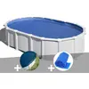 Gre Kit piscine acier blanc Gré Haïti ovale 6,34 x 3,99 x 1,32 m + Bâc...