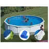 GRE Piscine hors-sol en acier ronde Gré Fidji - Blanc - 5,70 x 1,22 m - Filtre à sable - Kit complet