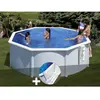 GRE Kit piscine acier blanc Gré Bora Bora ronde 3,20 x 1,22 m + Tapis de sol Blanc