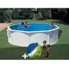 Gre Kit piscine acier blanc Gré Bora Bora ronde 4,80 x 1,22 m + Bâche ...