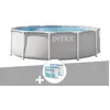 Piscine tubulaire Intex Prism Frame ronde 3,66 x 1,22 m - Filtre à car...