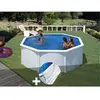 Gre Kit piscine acier blanc Gré Fidji ronde 3,20 x 1,22 m + Tapis de sol