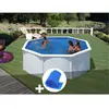 GRE Piscine hors-sol en acier ronde Gré Fidji - Diamètre 5m - Filtre à sable - 24,94 m3