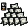 Projecteurs Led 10W - EUROPALAMP - Lot de 10 - Noir - Extérieur - Haute Luminosité