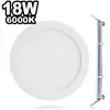 EUROPALAMP Spot Encastrable LED Rond Extra-Plat 18W - Blanc Froid 6000K