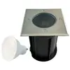 EUROPALAMP Spot Encastrable de Sol Carré Inox 304 Exterieur IP65 + Ampoule