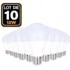 Europalamp - 10 Ampoules led E27 12W Blanc Chaud 3000K Haute Luminosité
