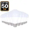 EUROPALAMP 50 Ampoules led E27 7W 3000K Blanc Chaud Haute Luminosité