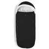 Stokke YOYO Voetenzak, zwart - Sherpa Voering, Fleece Capuchon met Tre...