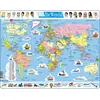 Larsen carte maxi puzzle : Monde 107 pièces