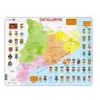 Larsen Puzzle Cadre - Carte de la Catalogne (en Catalan) A29-CT