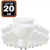 EUROPALAMP 20 Ampoules GU10 5W eq. 40W Blanc Chaud 3000K Haute Luminosité
