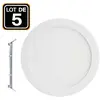 EUROPALAMP 5 Spots Encastrables LED 12W Rond Extra-Plat - Blanc Froid 6000K