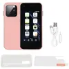 GOTOTOP MAD Téléphone mobile Smartphone Mini taille 2,5 pouces HD écran tactile téléphone portable léger pour telephonie pack Rose Sakura